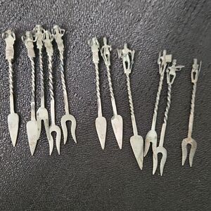 1940s  11ps Sterling Silver coctail Picks